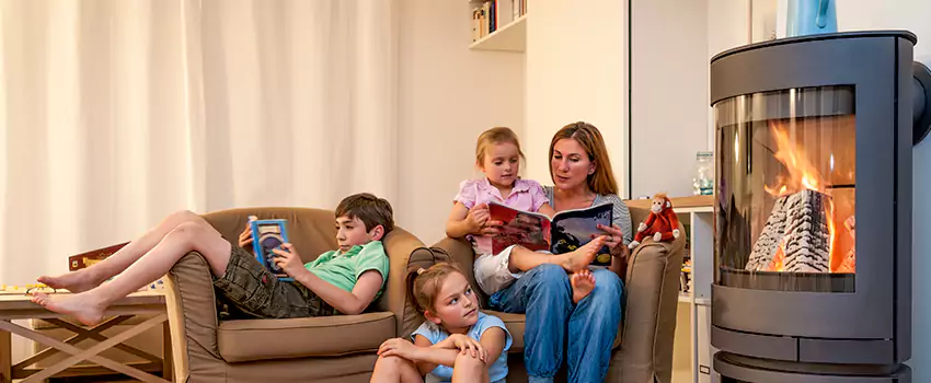 Outdoor Morso Fireplace Broken Screen Replacement in Fort Saskatchewan, Alberta